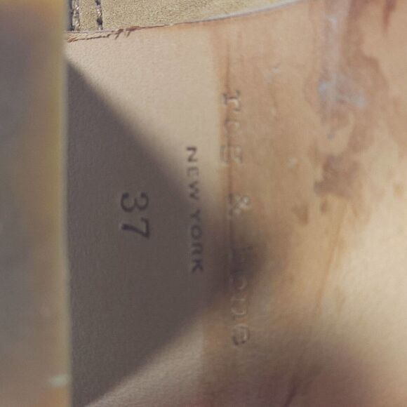 Rag & Bone Women's Harrow US6,5 EU37 Tan Suede Cap Toe Heel Ankle Boots - Picture 14 of 14